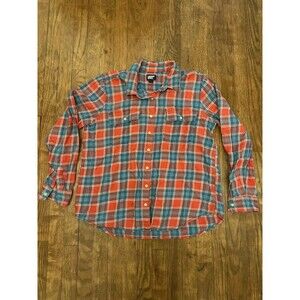 Lands' End Men's Size XL Multicolor Plaid Flannel Button Up Shirt